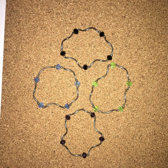 Set of 4 Stackable Bracelets - Picture 5 of 8